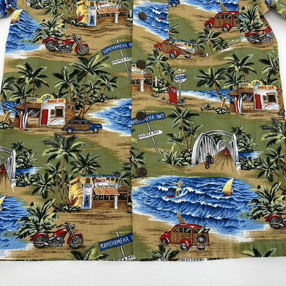 Kids Tropical Print Shirt - Green - Picture 3 of 5
